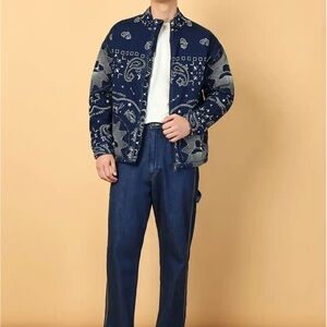 Navy Paisley Jacket